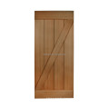 Stain Grade Mahogany Solid Wood DIY Bathroom Barn Door Models With Hanging Sliding Track System